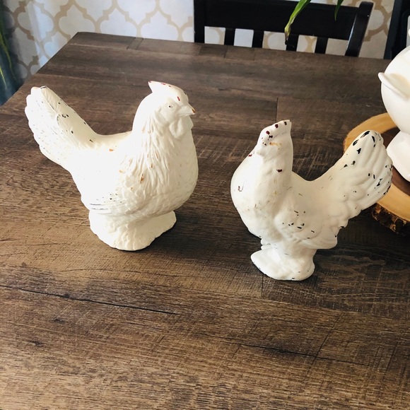Country hen and rooster ceramic - Picture 1 of 9